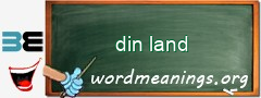 WordMeaning blackboard for din land